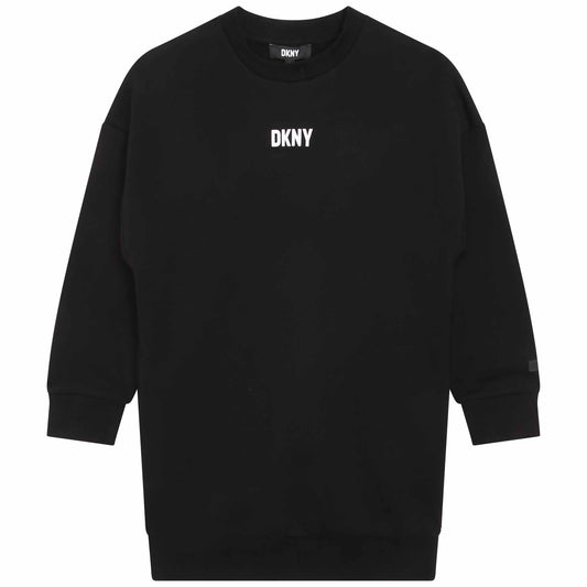 DKNY Girls Black Logo Dress
