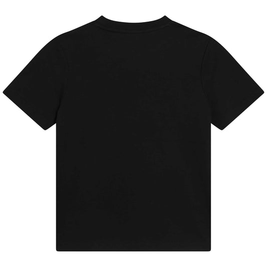HUGO Boys Black Organic Logo T-Shirt