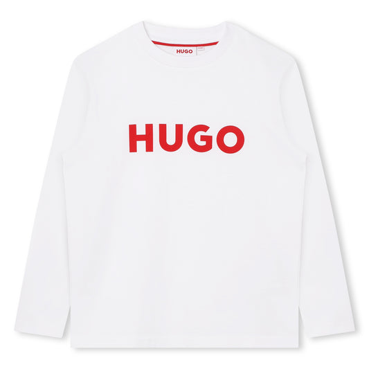 HUGO Boys White Logo T-Shirt