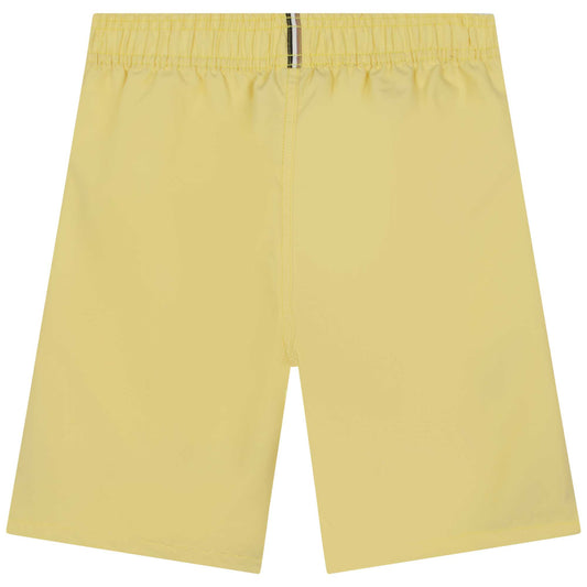 BOSS Boys Yellow Logo Swim Shorts